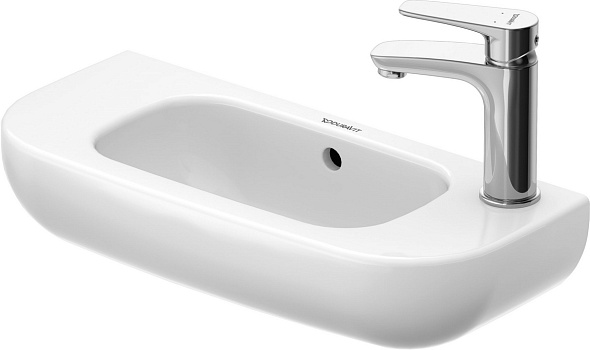 Раковина Duravit D-Code 50х22, отверстие слева, санфарфор