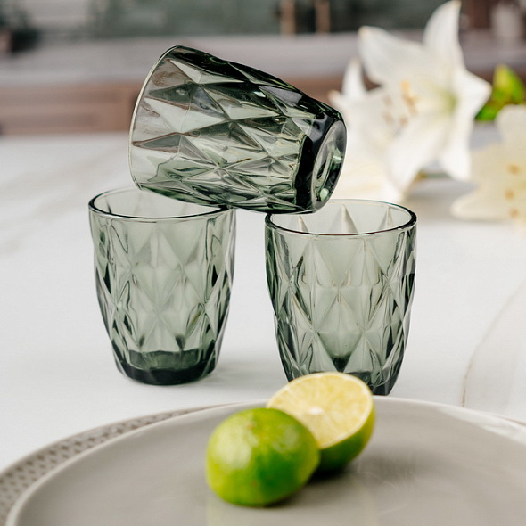 Набор стаканов Glass Rombus 270 мл, 3 шт