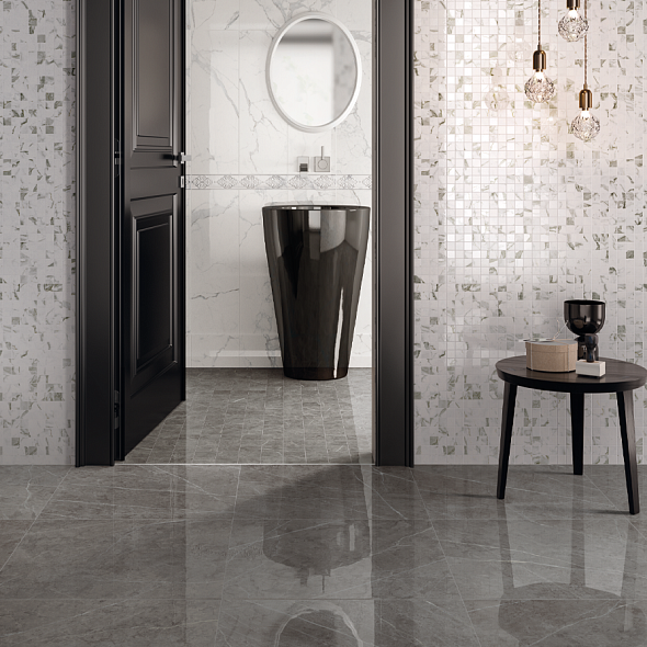 Керамогранит Italon Charme Evo 60х120 Lux, Antracite, 9 мм