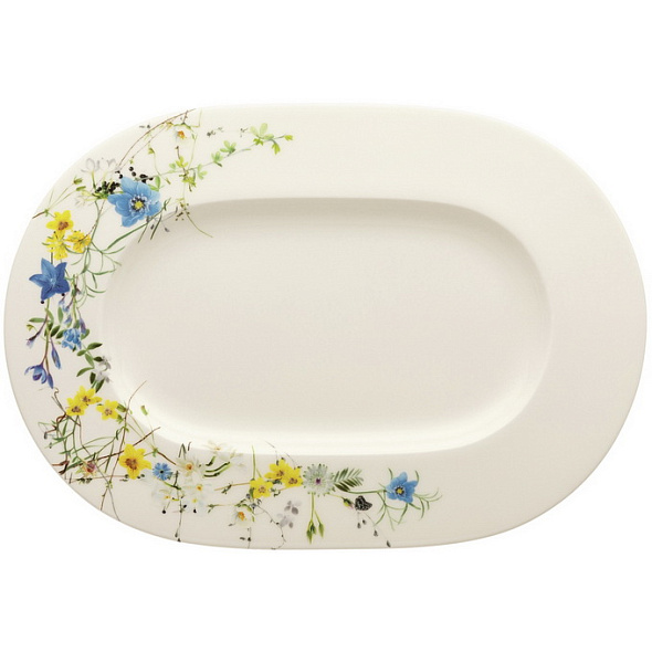 Блюдо сервировочное овальное Brillance Fleurs des Alpes 34 см