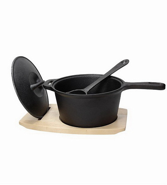 Кастрюля Fusion Taste 18 см с крышкой и лопаткой на подставке