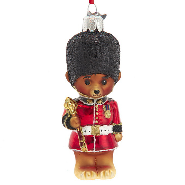 Елочная игрушка "Мишка-гвардеец" 10,2 см