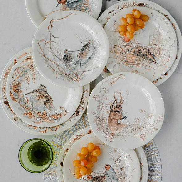 Тарелка салатная "Заяц" 23,2 см