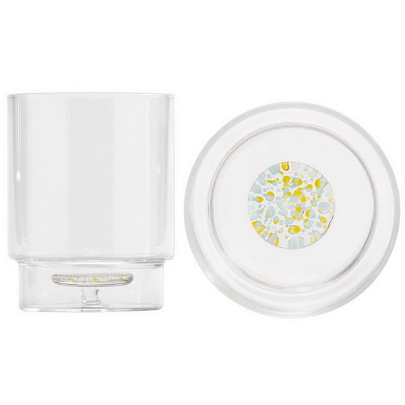 Стакан Teca Terrazzo 350 мл, желтый/голубой