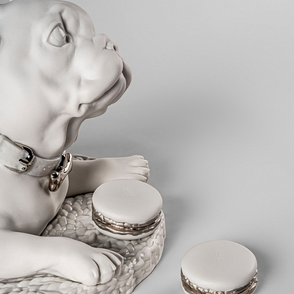 Статуэтка "Французский бульдог. Re-Deco серебро" 24х29х35 см