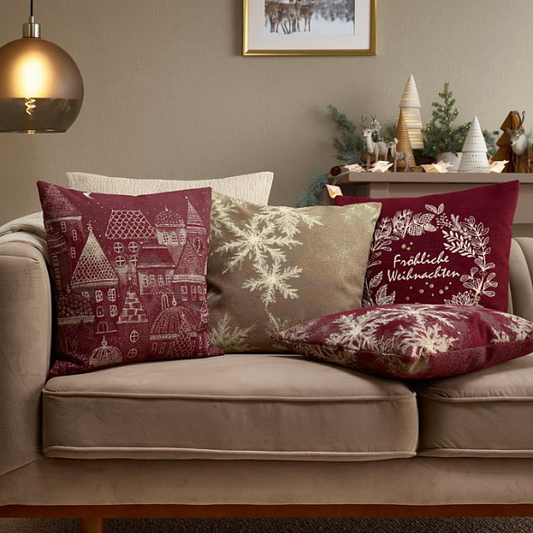 Чехол для подушки декоративной Notte Santa 45х45 см, цвет ягодный