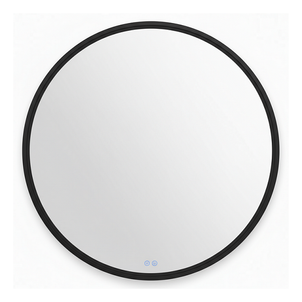 Зеркало Mebelvann Sanrey 100х100, с подсветкой, черная рама