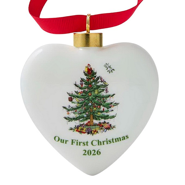 Елочная игрушка Spode Christmas Tree "Сердце" 8х2,5 см