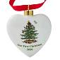 Елочная игрушка Spode Christmas Tree "Сердце" 8х2,5 см