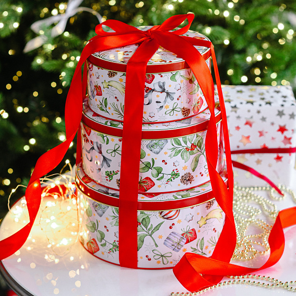 Набор емкостей для выпечки Christmas songs, 3 шт