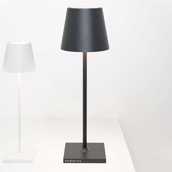 Лампа настольная Zafferano Poldina L 49,7 см, темно-серая