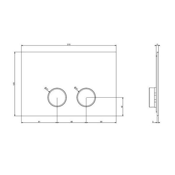 Панель смыва Gessi Accessori Tecnici 54617.299, черный матовый