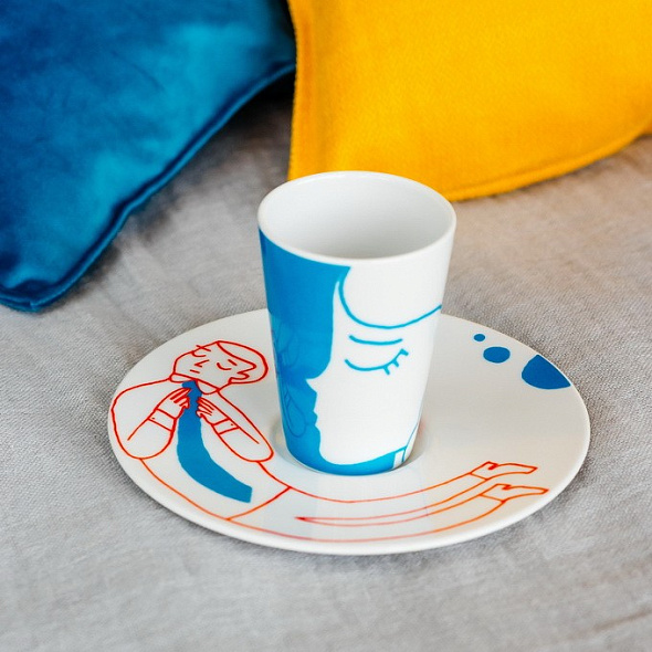 Чашка кофейная с блюдцем by Alexandre Esgaio e Inês Pedrosa 102 мл