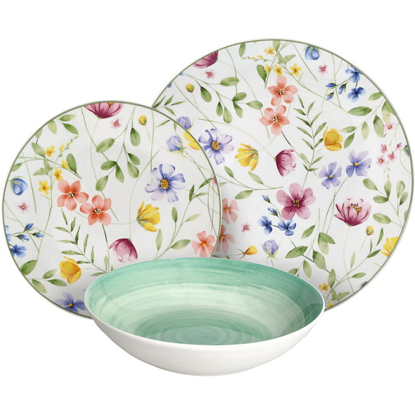 Набор посуды на 6 персон Madison Petals, 18 предметов