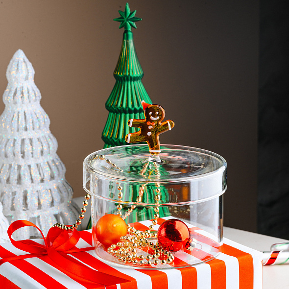 Емкость для печенья "Пряничный человечек" Schiaccianoci 13,5х13 см