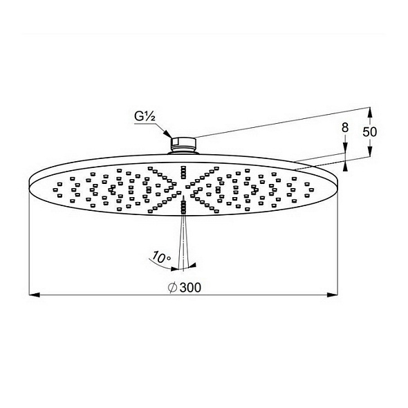 Лейка для душа Kludi A-QA 64330N5-00, потолочная, брашированный никель