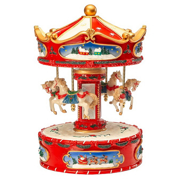Фигурка музыкальная "Карусель" 25 см, красная