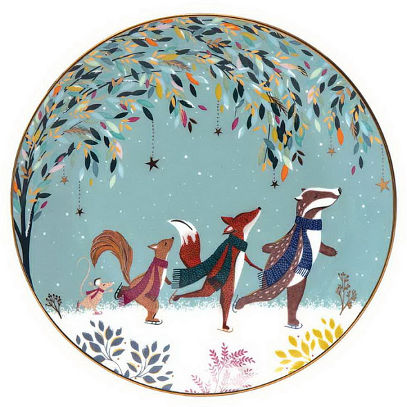 Набор тарелок салатных Woodland Tales 20 см, 4 шт