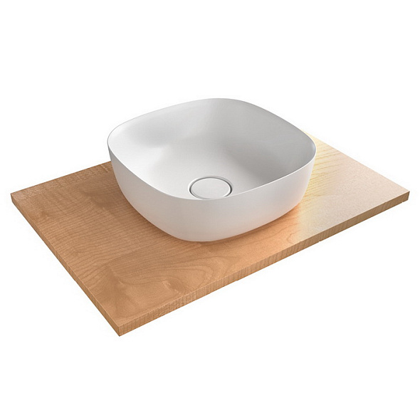 Раковина Kolpa-San Lux 380 ON, 38х38, из Kerrok, с клапаном, белая