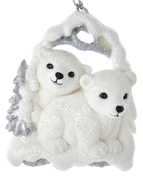 Игрушка на елку "Друзья-медвежата" 8,3 см