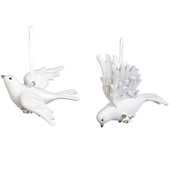 Новогодняя игрушка "Голубь" 8,5 см, в ассортименте