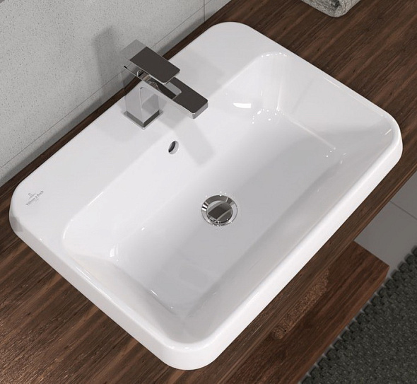 Раковина встраиваемая Villeroy & Boch Architectura 60х45, CeramicPlus, 5A6760R1, белая