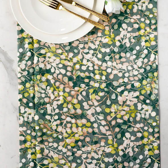 Скатерть-дорожка Livorno 40х150 см, цвет изумруд