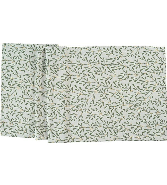 Скатерть-дорожка Misty 50х140 см, зеленая