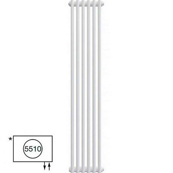 Радиатор Zehnder Charleston 2180-6, 179х30, 1/2, 5510 (3370), белый