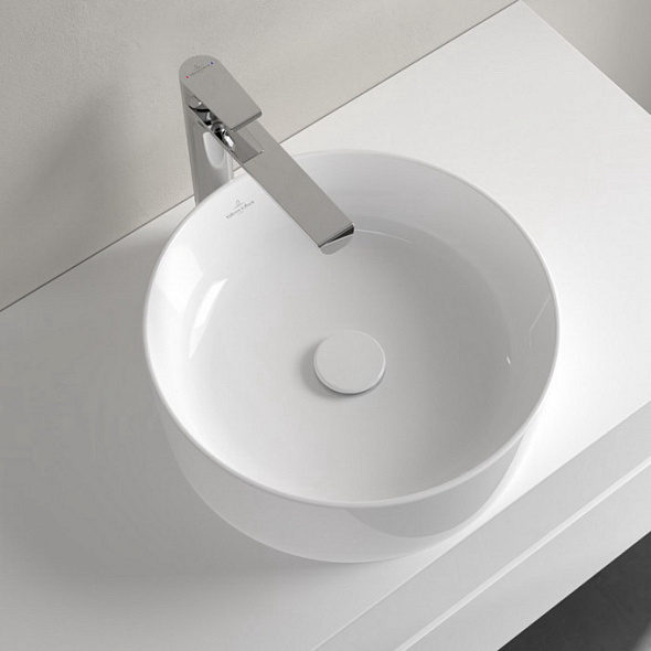 Раковина накладная Villeroy & Boch Collaro 40х40 4A1840R1, CeramicPlus, из TitanCeram
