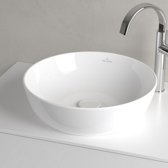 Раковина накладная Villeroy & Boch Artis 43х43, CeramicPlus, 417943R1, из TitanCeram