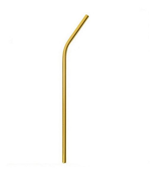 Стальная трубочка 21,5 см, цвет золото