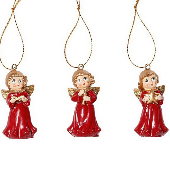 Елочная игрушка "Ангел" 6 см, в ассортименте