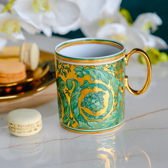 Кружка Versace Medusa Garland 300 мл, зеленая