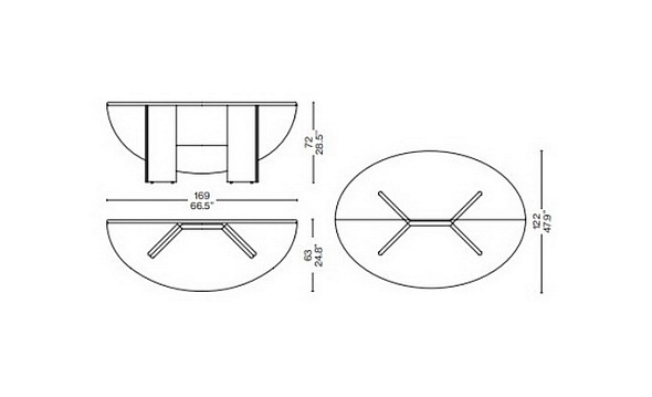 Стол/консоль Cassina Antella 169х122
