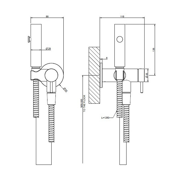 Смеситель для гигиенического душа Gessi 316 45131.031, хром