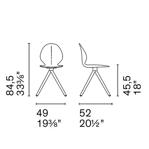 Стул Calligaris Basil 360, Grey