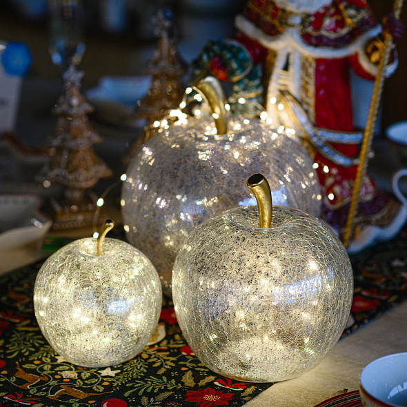 Фигурка "Яблоко" Lights in the night 22 см, цвет золото