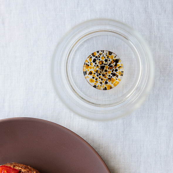 Стакан Teca Terrazzo 350 мл, черный/янтарный