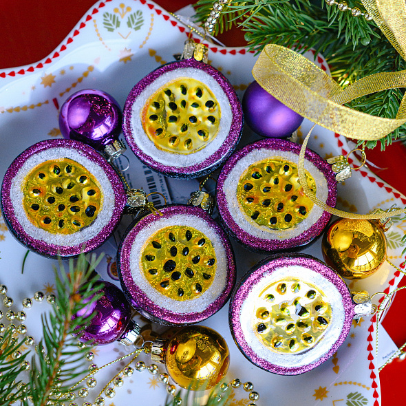 Елочная игрушка "Маракуйя" 7 см