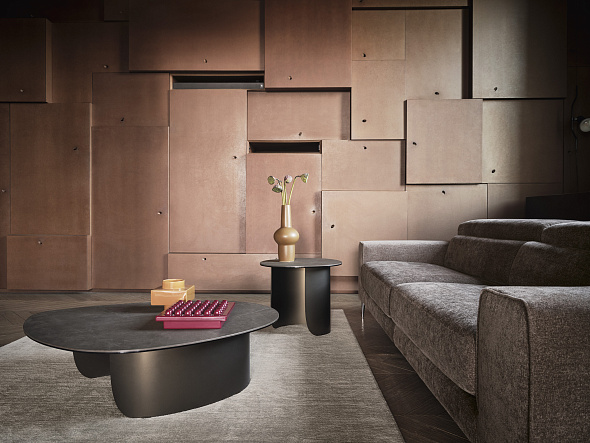 Стол журнальный Calligaris Twins 110х87, Bronze