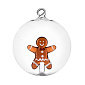 Елочный шар "Мистер пряничный человечек" Schiaccianoci 8 см