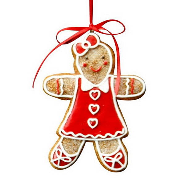 Новогодняя игрушка "Пряничная девочка" 9 см