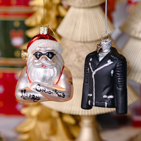 Елочная игрушка "Куртка косуха" 8,5 см