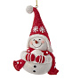 Новогодняя игрушка "Снеговичок со снежком" 10,2 см