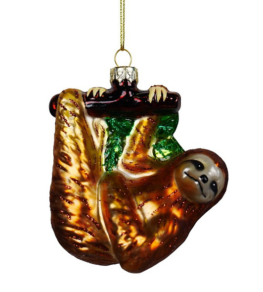 Игрушка на елку "Ленивец" 9 см