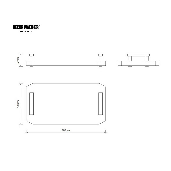 Подставка для аксессуаров Decor Walther Kristall 0942894, антрацит