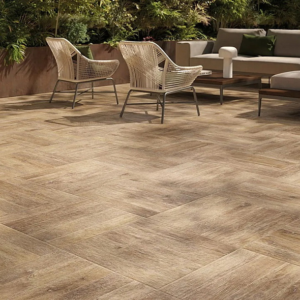 Керамогранит Italon Natural Life Wood X2 60х60 Strutturato, Olive, 20 мм