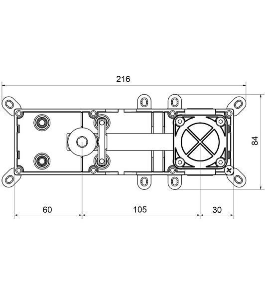 Внутренняя часть iB Rubinetti IB Box INC206XXXN_25 смесителя для раковины