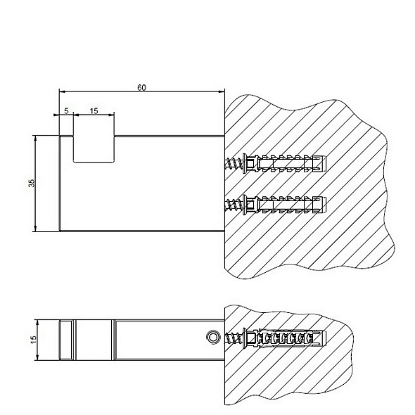 Крючок Gessi Rettangolo 20921.726, брашированная теплая бронза PVD